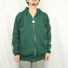 画像2: 80's ACE SPORTSWEAR USA製 裏サーマル スウェットジップパーカー XL (2)