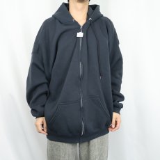 画像2: スウェットジップパーカー BLACK (2)