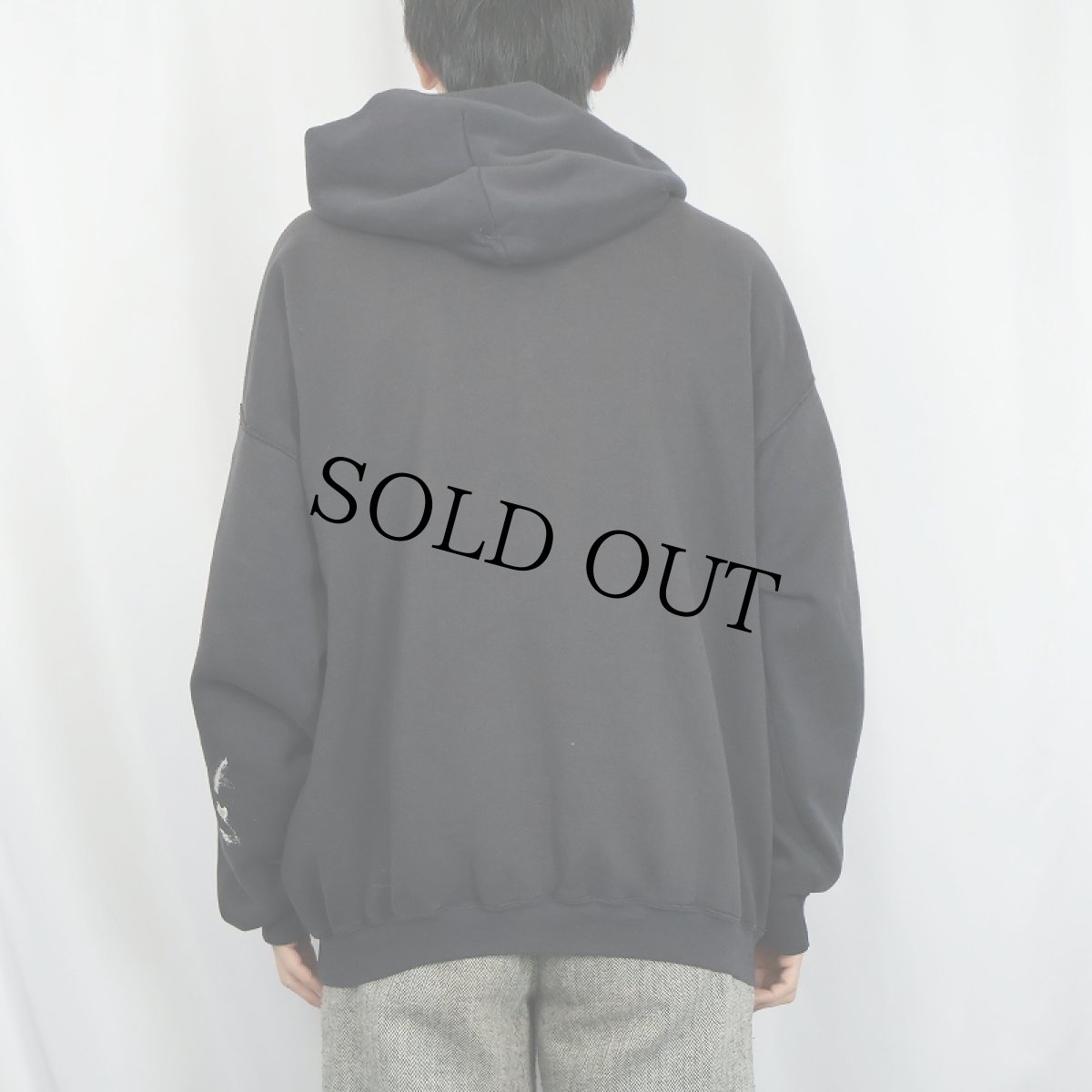 画像3: 90〜2000's TULTEX スウェットジップパーカー BLACK 2XL (3)