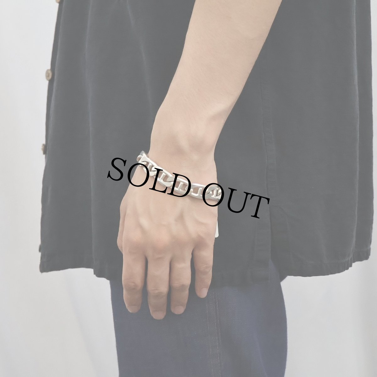 画像2: ITALY製 SILVER925 チェーンブレスレット (2)