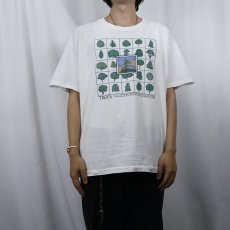 画像2: 90's USA製 "TREES" イラストプリントTシャツ XL (2)