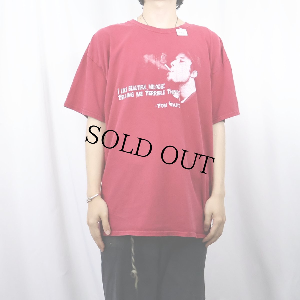 画像2: TOM WAITS シンガーソングライター 名言プリントTシャツ XL (2)