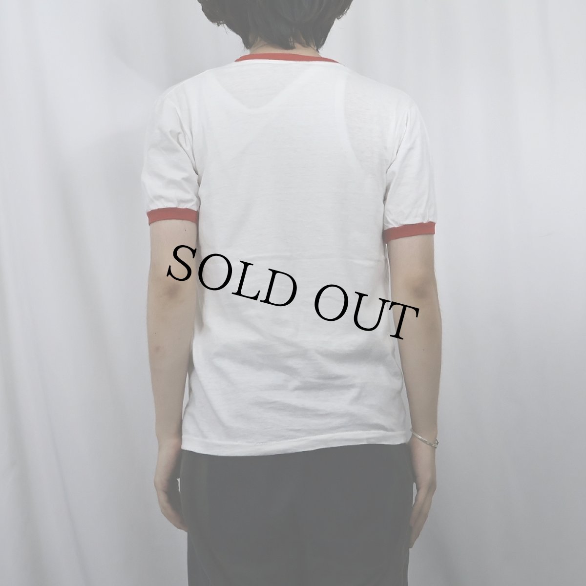 画像3: 80's "BO'S Den EDISON, N.J." プリント リンガーTシャツ (3)