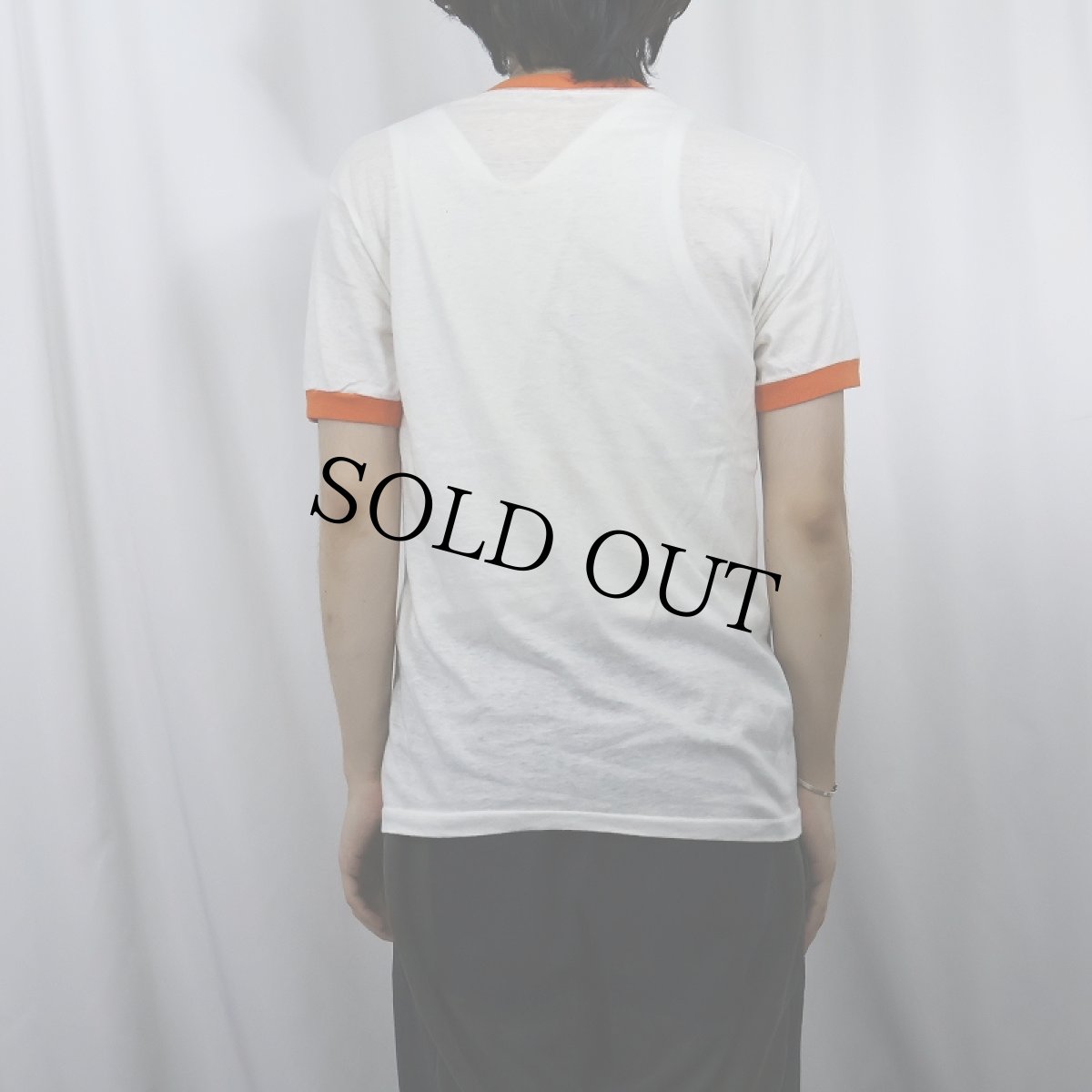 画像3: 70〜80's ESSO " Tony the Tiger" キャラクター染み込みプリント リンガーTシャツ (3)