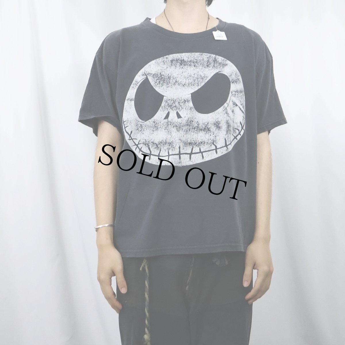 画像2: The Nightmare Before Christmas "Jack Skellington" キャラクタープリントTシャツ BLACK (2)