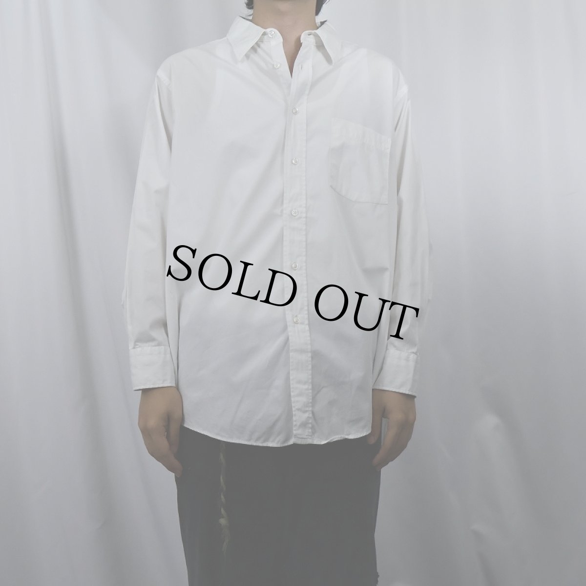 画像2: 90's Christian Dior USA製 コットンシャツ 17 1/2 33 (2)