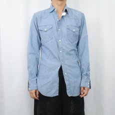 画像2: 60's Wrangler ウエスタンシャンブレーシャツ (2)