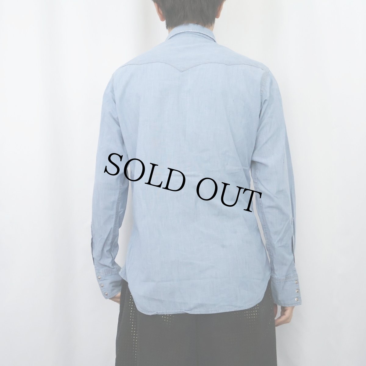 画像3: 60's Wrangler ウエスタンシャンブレーシャツ (3)