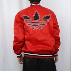 画像3: adidas パッチ付き キルティングライナー ナイロンスタジャン size40 (3)