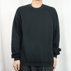 画像2: 90's JERZEES USA製 無地スウェット BLACK L (2)