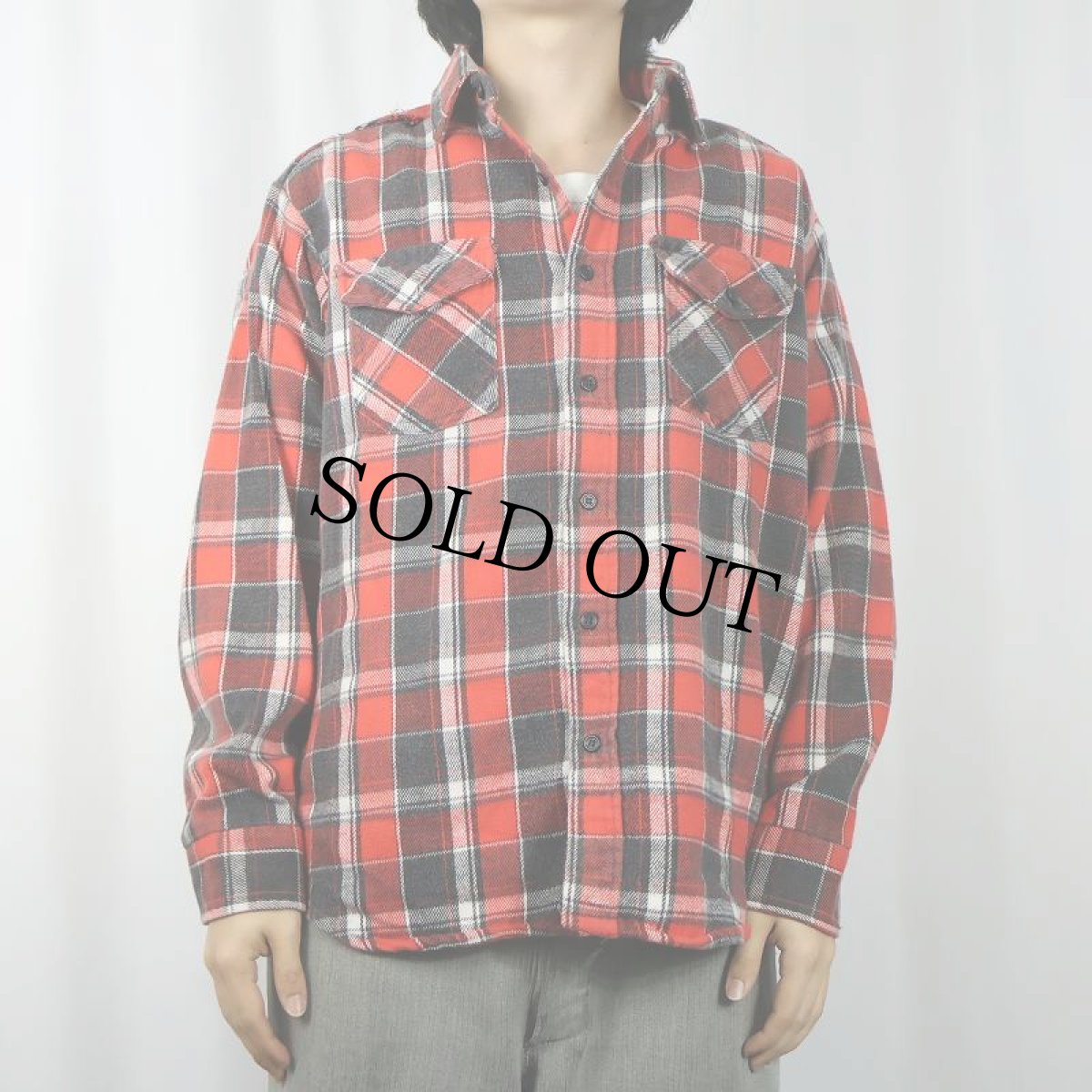 画像2: 80's THE ALASKAN USA製 チェック柄 ヘビーネルシャツ (2)