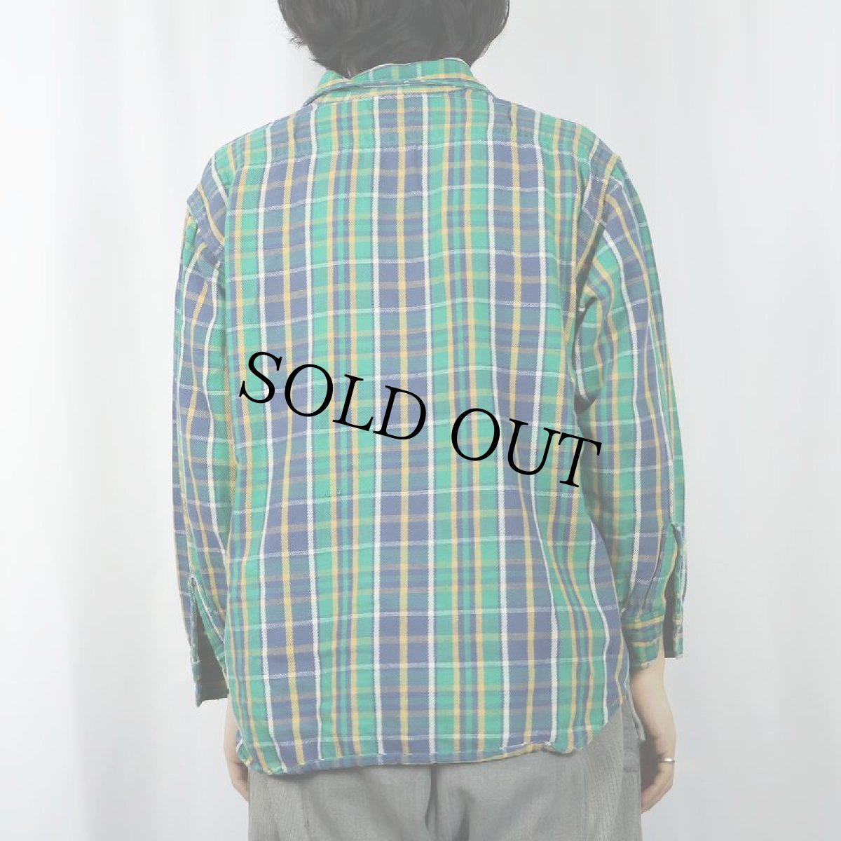 画像3: 60's Grants チェック柄 ヘビーネルシャツ L (3)