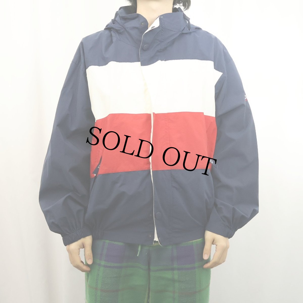 画像5: 90's~ nautica ロゴ刺繍 ナイロンパーカー L (5)