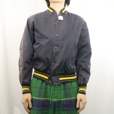 画像3: 50's GENERAL ATHLETICS PRODUCTS 猫目ボタン コットン ボタンスタジャン NAVY  (3)