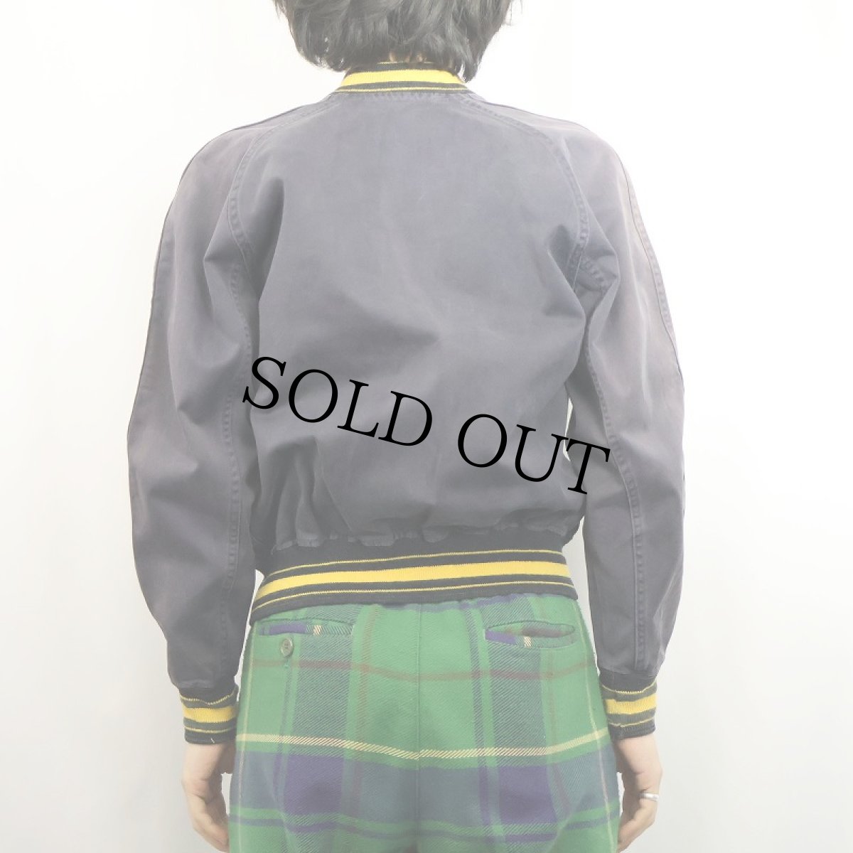 画像5: 50's GENERAL ATHLETICS PRODUCTS 猫目ボタン コットン ボタンスタジャン NAVY  (5)