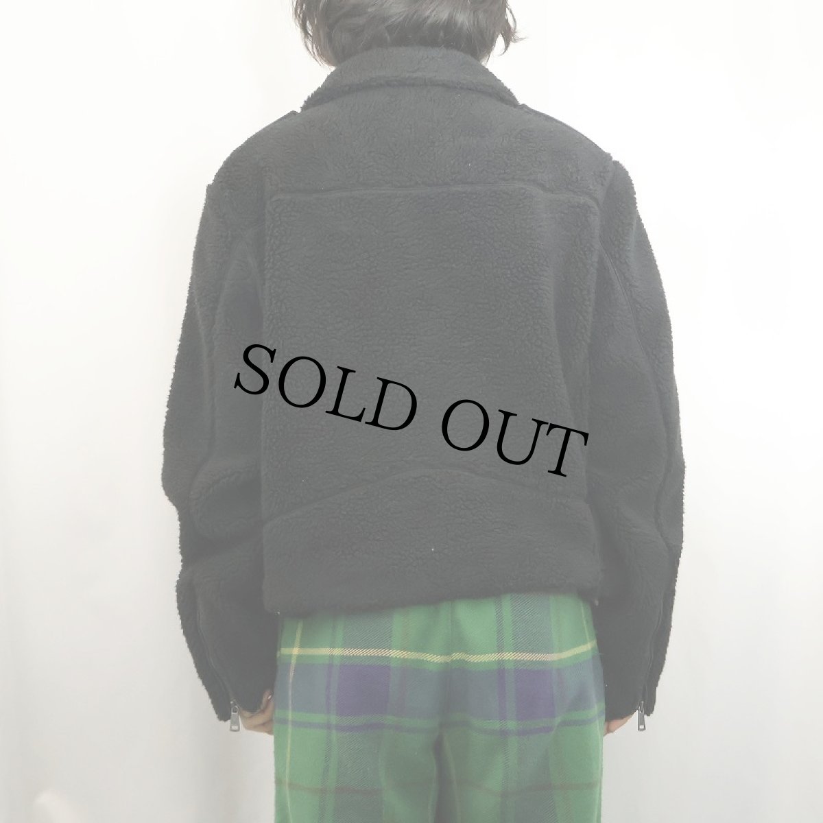 画像3: POLO Ralph Lauren "Double Riders Type" ボアライダースジャケット BLACK XXL (3)