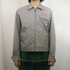 画像2: 70's Sears "THREE FARM LESTERVILLE" チェーン刺繍 キルティングライナー ジャケット (2)