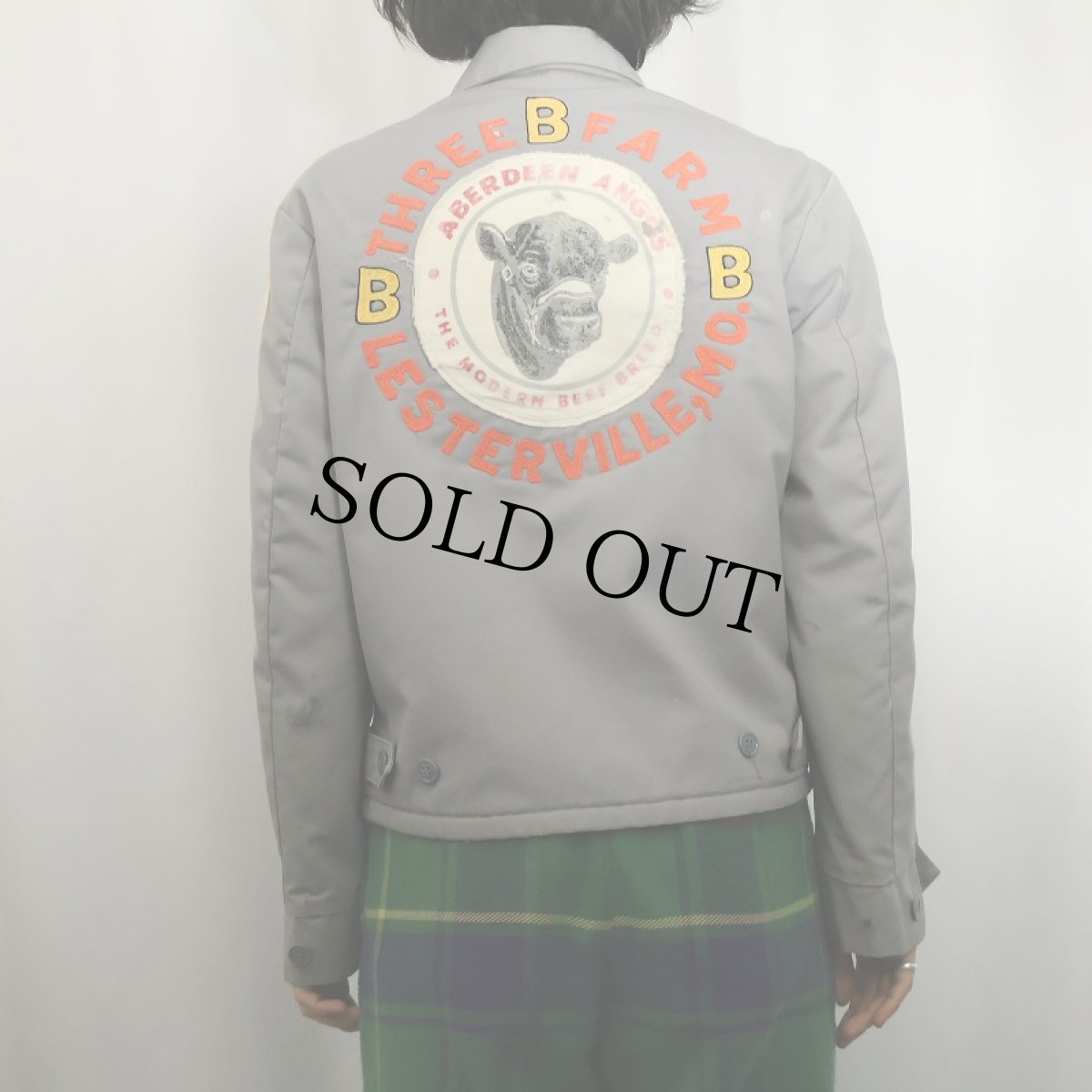 画像3: 70's Sears "THREE FARM LESTERVILLE" チェーン刺繍 キルティングライナー ジャケット (3)