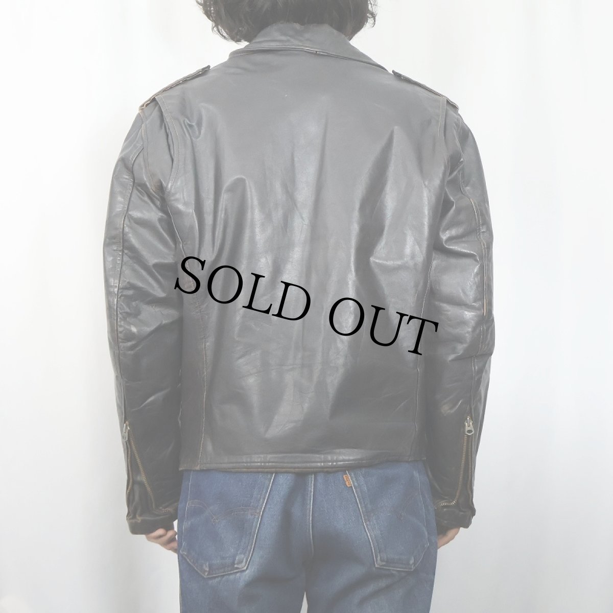 画像3: 60〜70's ダブルライダースジャケット DARK BROWN (3)