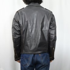 画像3: 60〜70's ダブルライダースジャケット DARK BROWN (3)