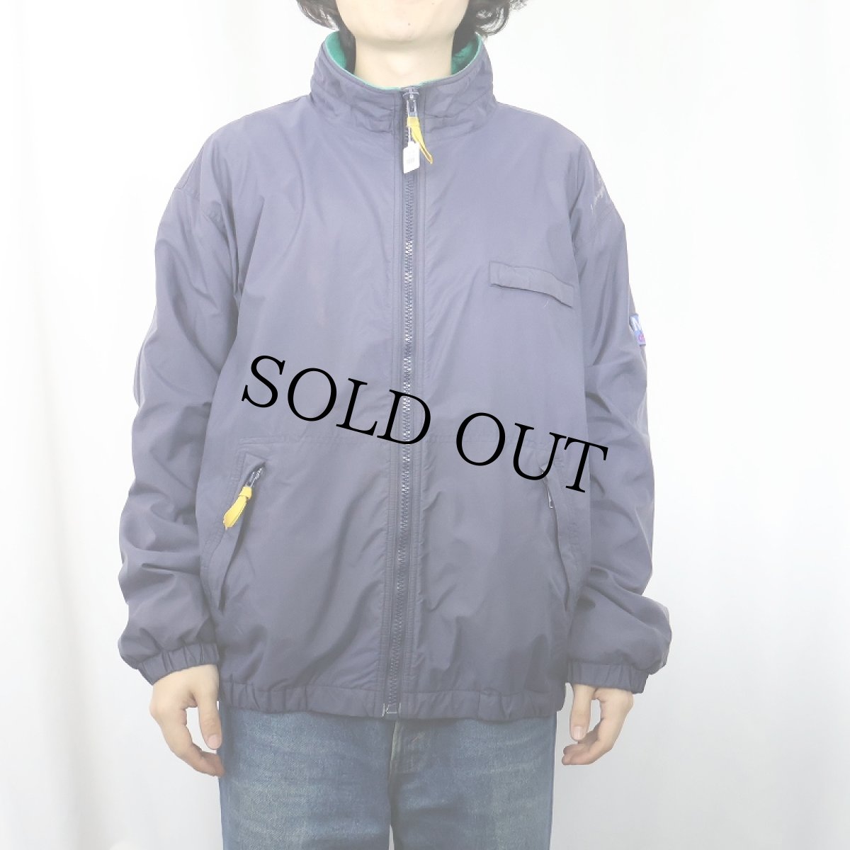 画像2: 90's GAP 裏フリース ナイロンジャケット L (2)