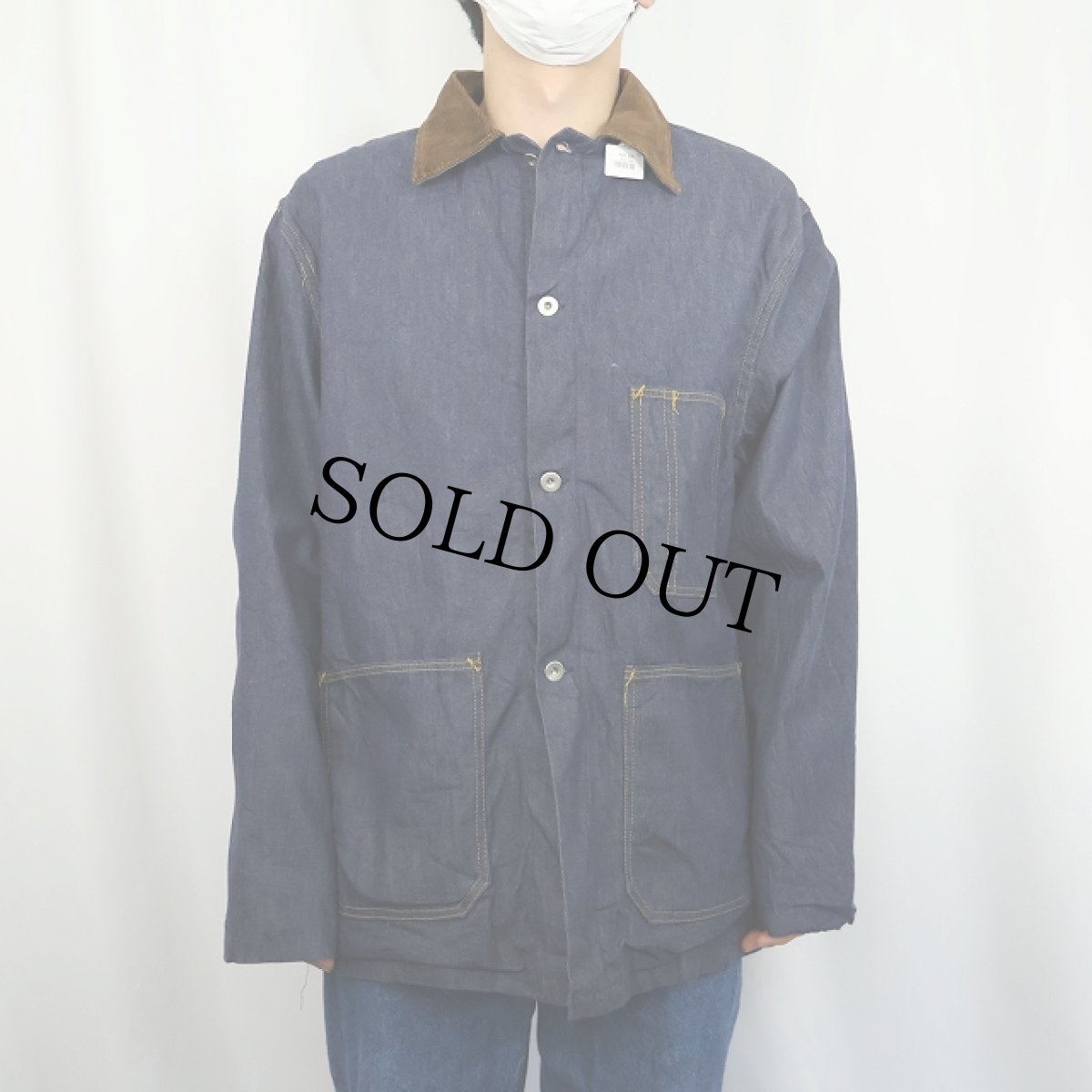 画像2: 70's Sears WEARMASTER チェック柄ライナー デニムカバーオール L (2)