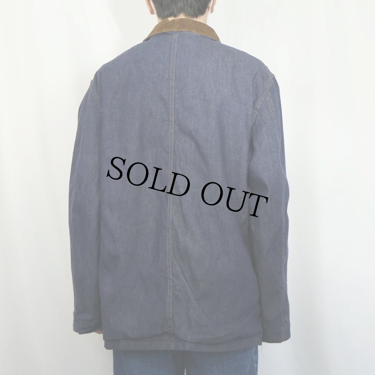 画像3: 70's Sears WEARMASTER チェック柄ライナー デニムカバーオール L (3)