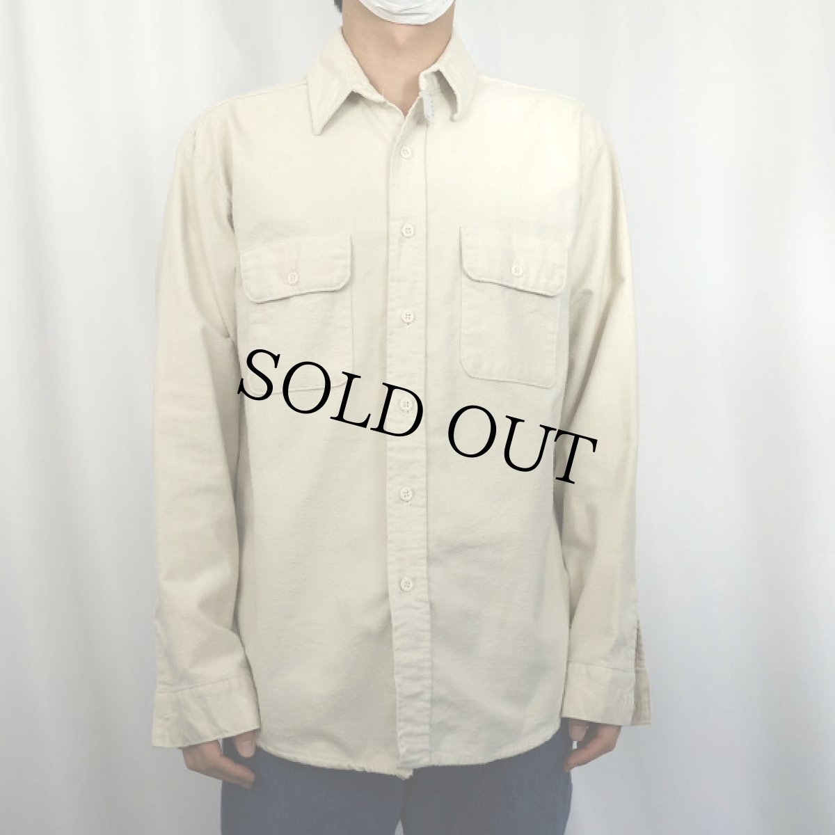 画像2: 70〜80's FIVE BROTHER USA製 シャモアクロスシャツ L (2)