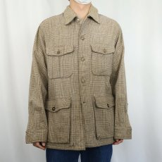 画像2: 60's Woolrich 千鳥格子柄 ウールシャツジャケット SIZE42 (2)