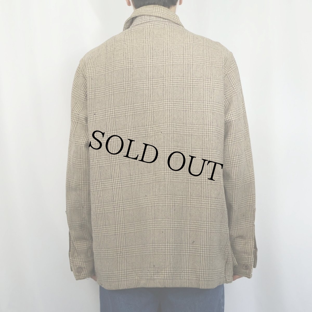 画像3: 60's Woolrich 千鳥格子柄 ウールシャツジャケット SIZE42 (3)