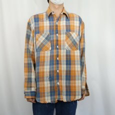 画像2: 70's JCPenney BIG MAC チェック柄 ヘビーネルシャツ L (2)