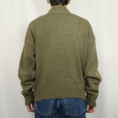 画像3: 80〜90's L.L.Bean USA製 "HIGH TREK YARN" ショルダーパッチ付き ヘンリーネック アクリルニットセーター XL (3)