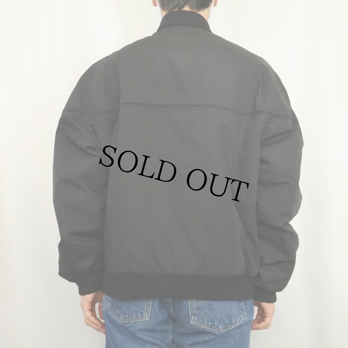 画像3: 80's HILL & ARCHER キルティングライナー 中綿入り ダービージャケット BLACK L (3)