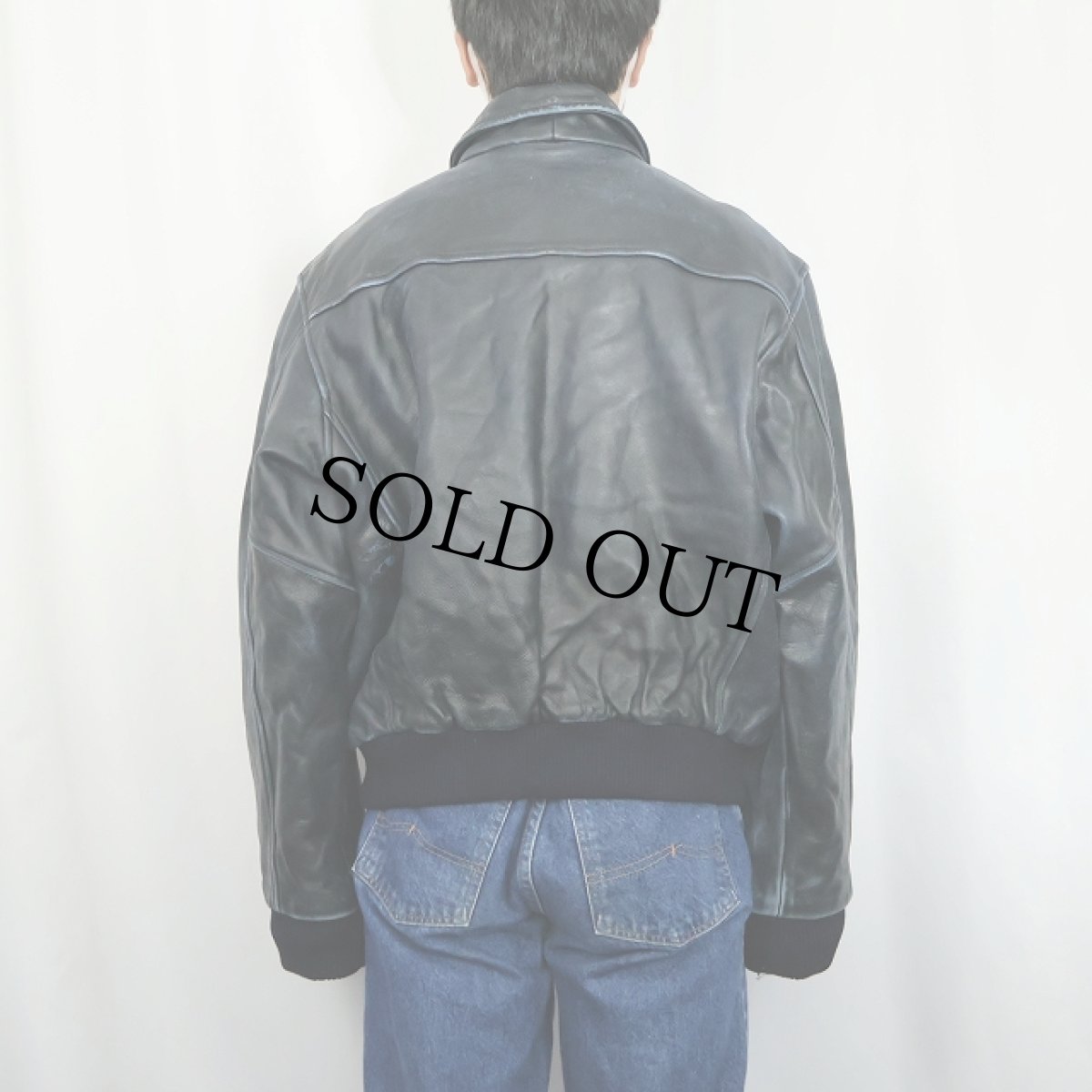 画像4: 70〜80's Schott USA製 ロゴ刺繍 レザージャケット BLACK L (4)