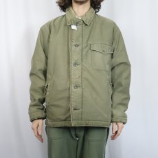 画像2: 60〜70's U.S.NAVY A-2 初期型 デッキジャケット LARGE (2)