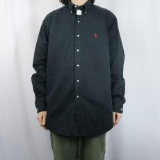 画像2: Ralph Lauren "BLAKE" コットンツイル ボタンダウンシャツ BLACK M (2)