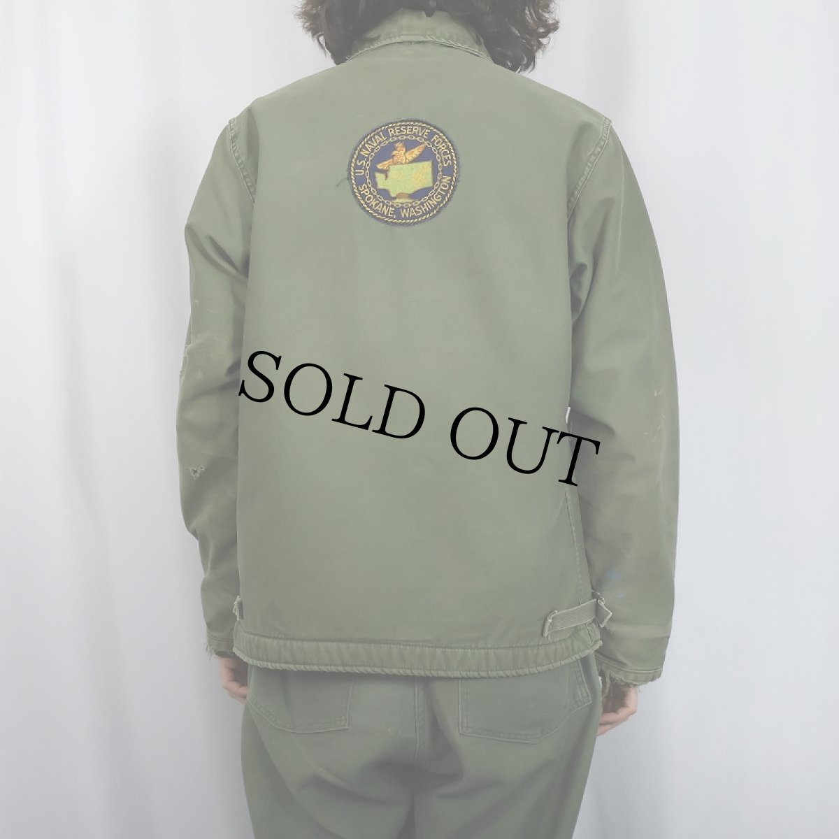 画像4: 60〜70's U.S.NAVY A-2 初期型 "U.S. Naval Reserve Forces" パッチ付き デッキジャケット MEDIUM (4)