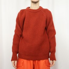 画像2: Bridgedale UK製 リブ編み ウールニットセーター L (2)