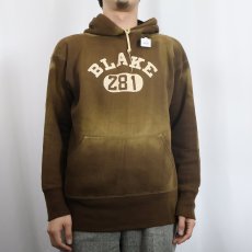 画像2: 50's "BLAKE" ラバープリントスウェットフーディー (2)