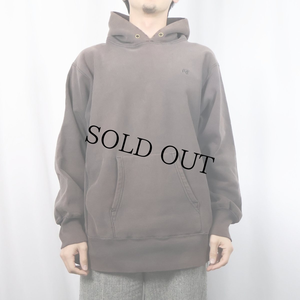 画像2: 80's Abercrombie&Fitch × Champion REVERSE WEAVE トリコタグ USA製 ロゴ刺繍 スウェットフーディー L (2)