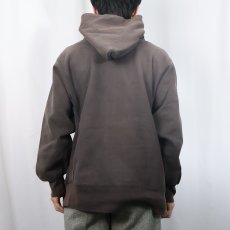 画像3: 80's Abercrombie&Fitch × Champion REVERSE WEAVE トリコタグ USA製 ロゴ刺繍 スウェットフーディー L (3)