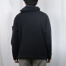画像3: 90's STONE ISLAND ITALY製 ボアライナー スウェットパーカー BLACK L (3)
