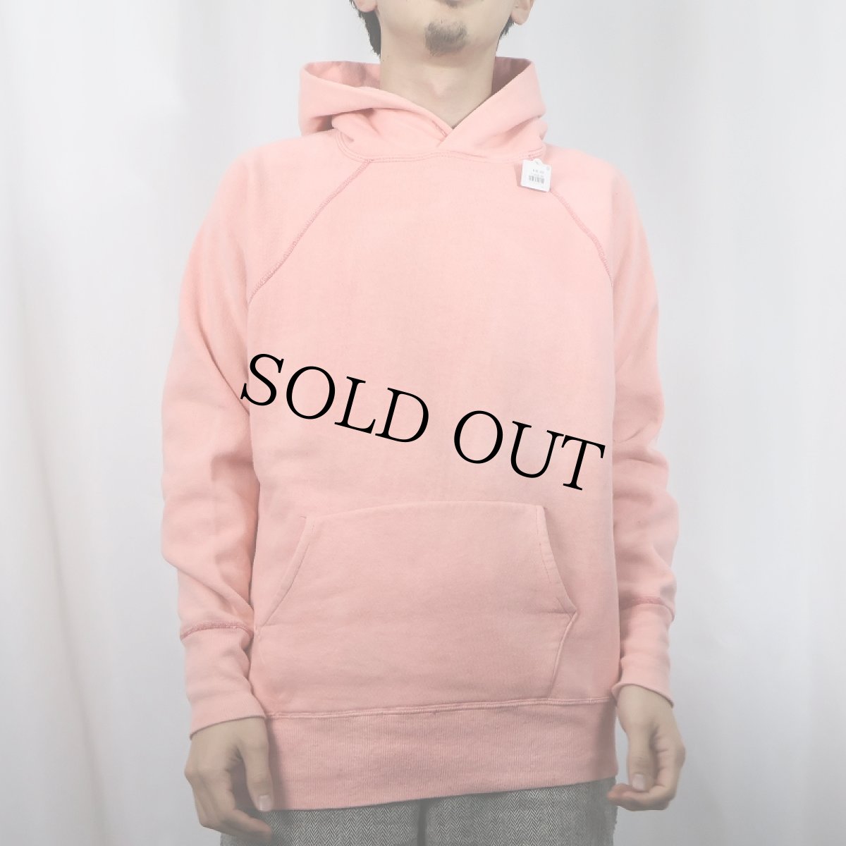 画像2: 60's 脇下三角ガゼット 無地ラグランスウェットフーディー (2)