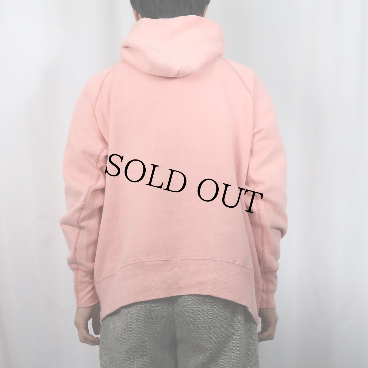 画像3: 60's 脇下三角ガゼット 無地ラグランスウェットフーディー (3)