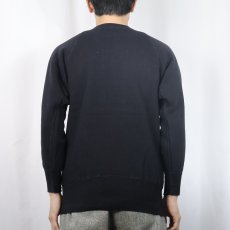 画像3: 60's "TEXAS" 脇下三角ガゼット カラーフロッキープリント ラグランスウェット BLACK (3)