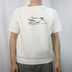 画像2: 60's LOONEY TUNES Road Runner × Plymouth キャラクタープリント 半袖ラグランスウェット (2)