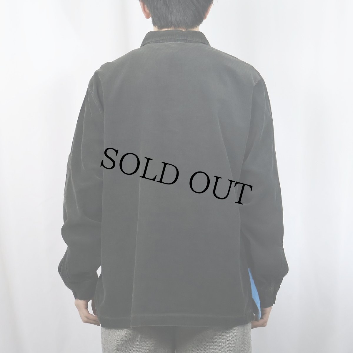 画像3: 60's Manhattan パッチワーク プルオーバー コーデュロイシャツ L 16-16 1/2 (3)