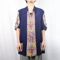 画像2: 40〜50's Royal Palm レーヨンハワイアンシャツ L (2)