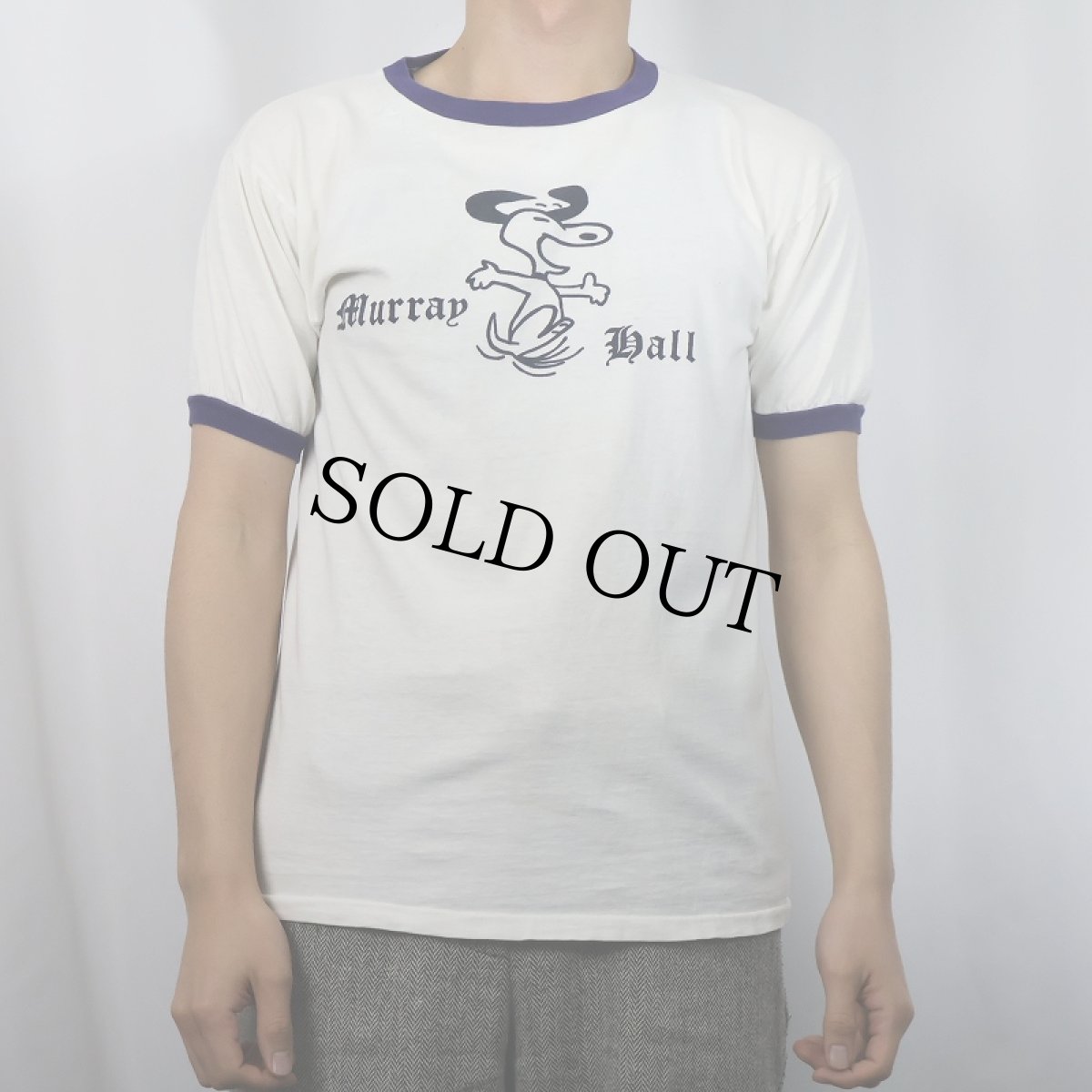 画像2: 60's Mayo Spruce USA製 "SNOOPY" プリントリンガーTシャツ M (2)