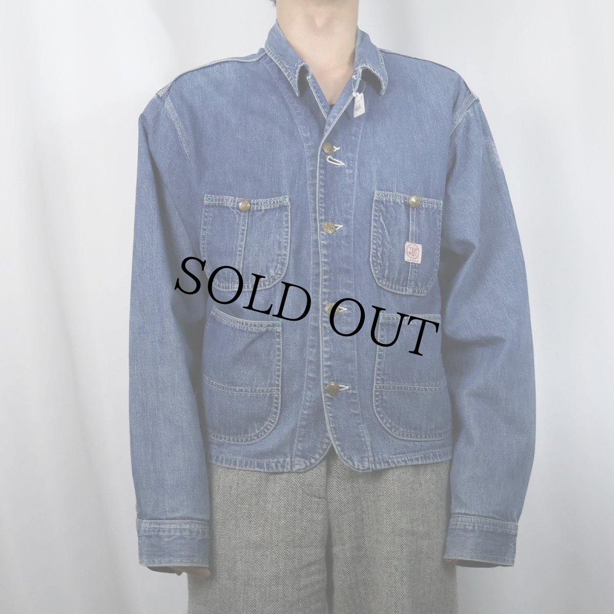 画像2: 50〜60's TUF NUT デニムエンジニアジャケット SIZE44 (2)